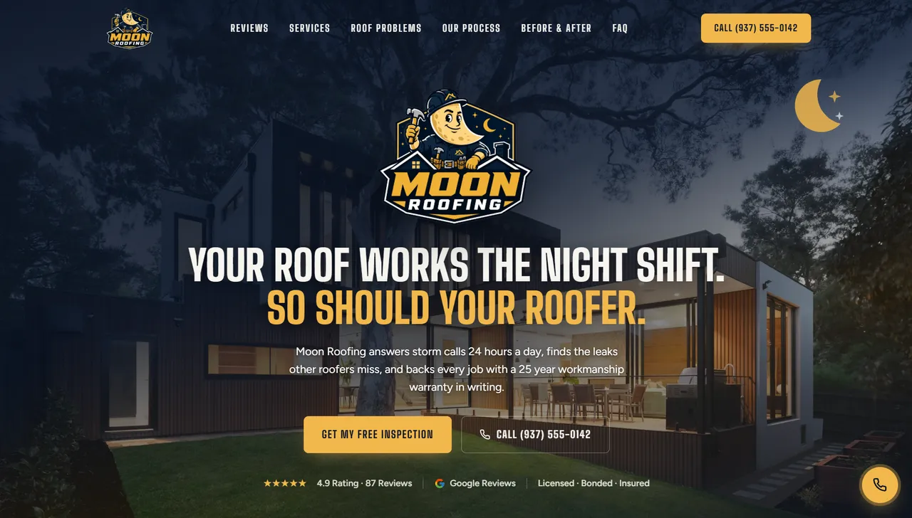 Moon Roofing Website