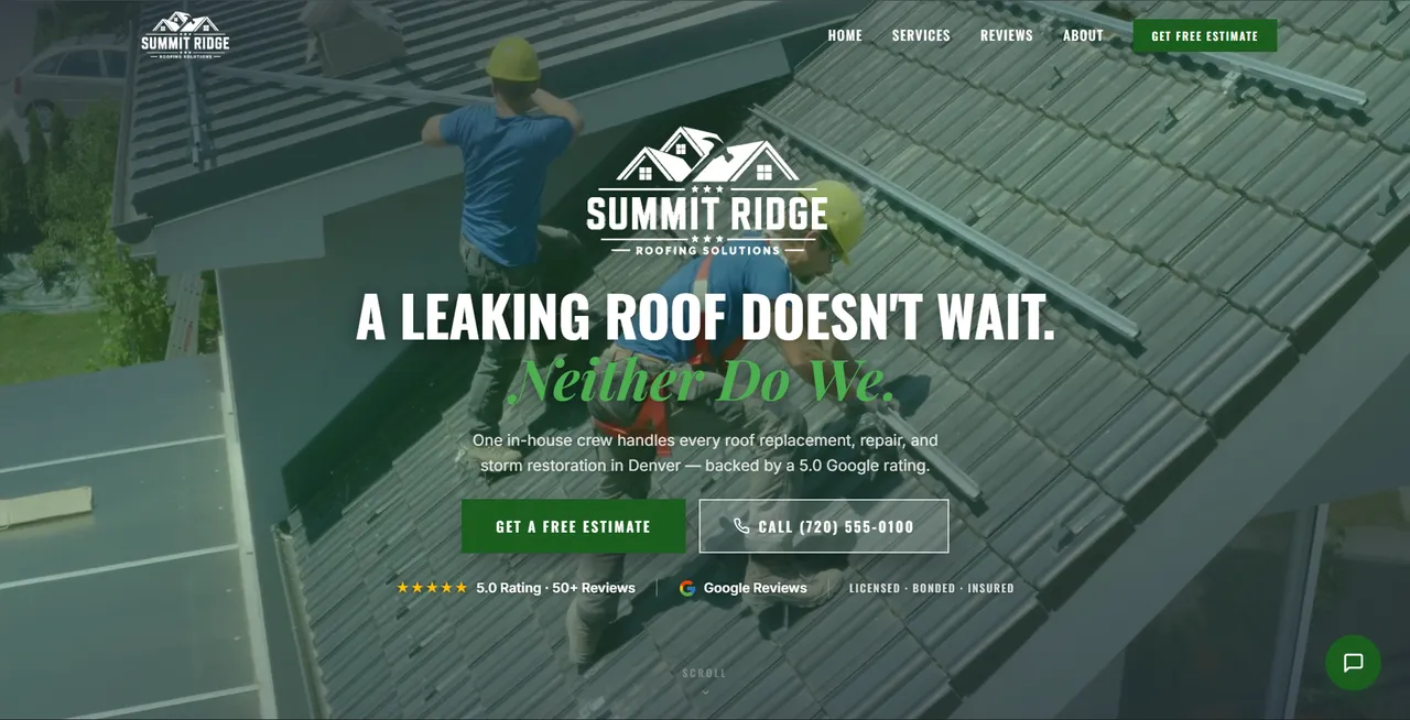 Summit Ridge Roofing Website